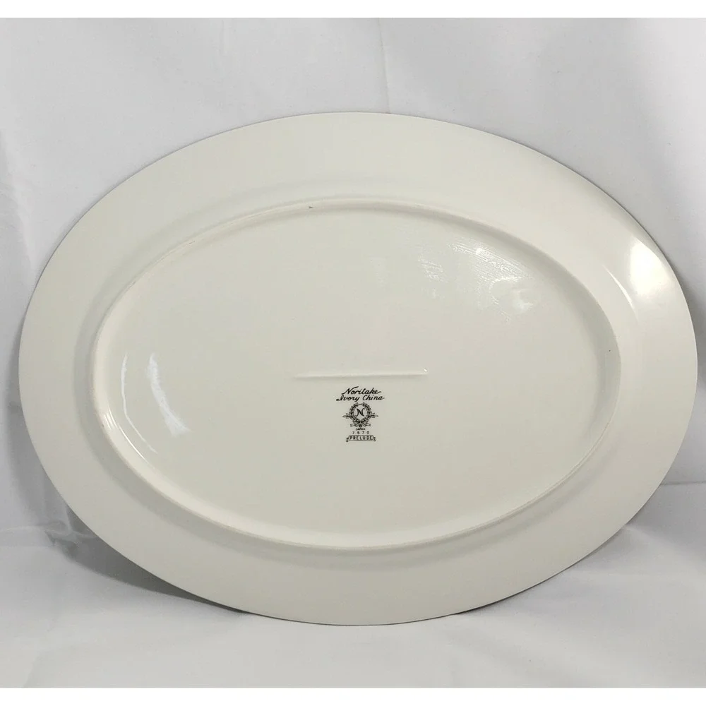Vintage NORITAKE Prelude Ivory China #7570 Large Oval Serving Platter